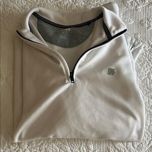 DKNY Men's Cream Zip-Up Sweater